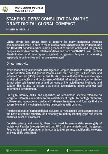 Stakeholders' Consultation on the draft Digital Global Compact